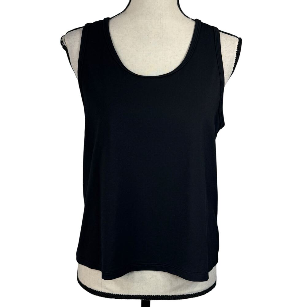 Athleta Medium Tank Top Top Stretch Scoop Neck Wicking Sleeveless Black Yoga